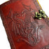 AzureGreen DOUBLE DRAGON Blank Page BOOK Handcrafted Leather Writing Unlined 5 x 7 JOURNAL (Vintage Brown)...