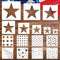16Pcs Star Shape Stencils Patriotic Star Templates Stencils Reusable Plastic Drawing Painting Template for 4th of July DIY Art Craft Painting on W...