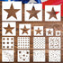 16Pcs Star Shape Stencils Patriotic Star Templates Stencils Reusable Plastic Drawing Painting Template for 4th of July DIY Art Craft Painting on W...