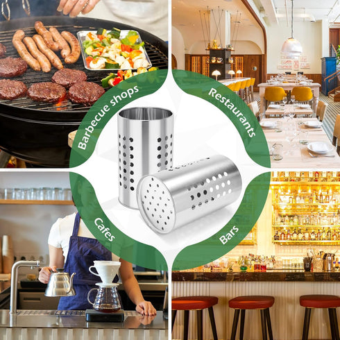 EORTA Stainless Steel Kitchen Utensil Holder Flatware Cylinder Silverware Draining Organizer Drying Rack with Round Drain Holes for Forks, Knives,...