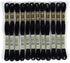 DMC 6-Strand Embroidery Cotton Floss - Black - 12/Pkg...
