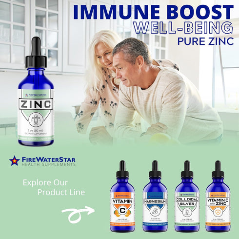 FWS Liquid Zinc Supplement for Men Women Kids, Organic Non-GMO Vegan, Ionic Zinc Sulfate Drops, Immune System Boost Healthy Skin Support Overall W...