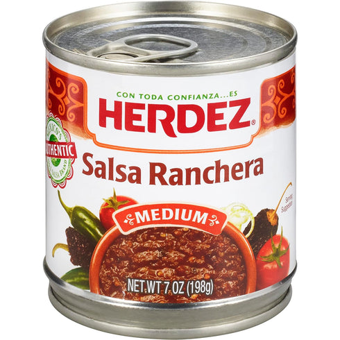 HERDEZ Ranchera Salsa, Medium, 7 oz. Can (12-Pack)...