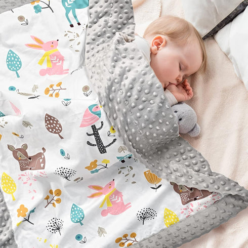 Baby Blanket - Organic Cotton Baby Blanket Soft Cozy, Security Baby Blanket with 3D Little Beans for Soothing Baby,30"X40" Neutral Baby Blanket fo...