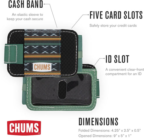 Chums Bandit unisex-adult Bi-Fold Polyester Wallet – Slim Reversible Card, ID and Money Holder (Orange/Tan/Navy), magenetic...