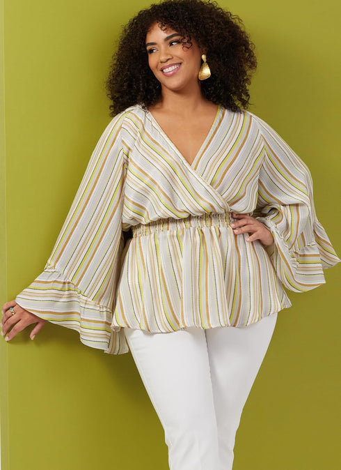 BUTTERICK B6931W2 Women's Semi-Fitted Pullover Top Sewing Pattern Kit, Design Code B6931, Sizes 20W-22W-24W-26W-28W Small...