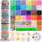 FZIIVQU 6100Pcs Clay Beads Bracelet Making Kit for Girls 24 Colors Friendship Bracelet Beads Kit with Letter Beads Polymer Heishi Bead for Jewelry...