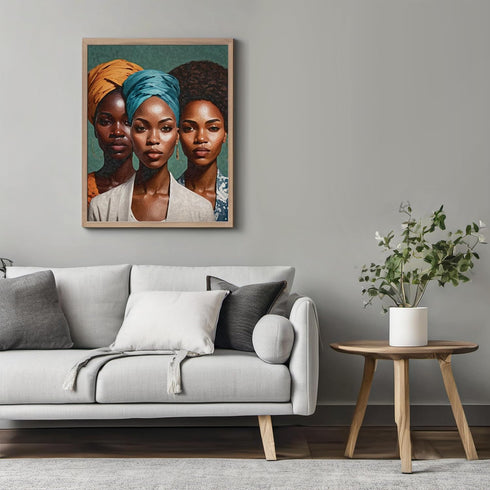 Posterizer 1 pcs-abstract modern African womans decor-Afro-American Art Collection-Abstract & Modern Art-Gifts for Women-Living Room Bedroom Decor...