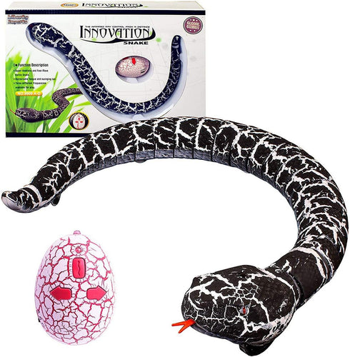 Liberty Imports 16 Inch Remote Control Rattle Snake Toy, Realistic Reptile Robot with Egg Shaped Infrared Receiver, RC Snake Prank Toy Ideal Gift ...