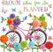 Flower Bulletin Board Decorations Set 3D Paper Flower Cutouts Summer Butterfly Bicycle Leaves Bird Wall Decals Springtime Bloom Where You are Plan...