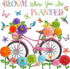 Flower Bulletin Board Decorations Set 3D Paper Flower Cutouts Summer Butterfly Bicycle Leaves Bird Wall Decals Springtime Bloom Where You are Plan...