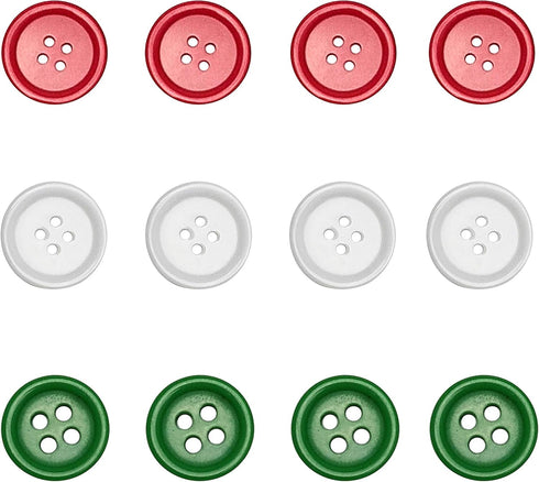 Libiline 100pcs Resin Button Solid Color 4Holes Craft Clothe Sewing Card Making Sweater Shirt (Christmas Buttons, 3/4"(20mm))...