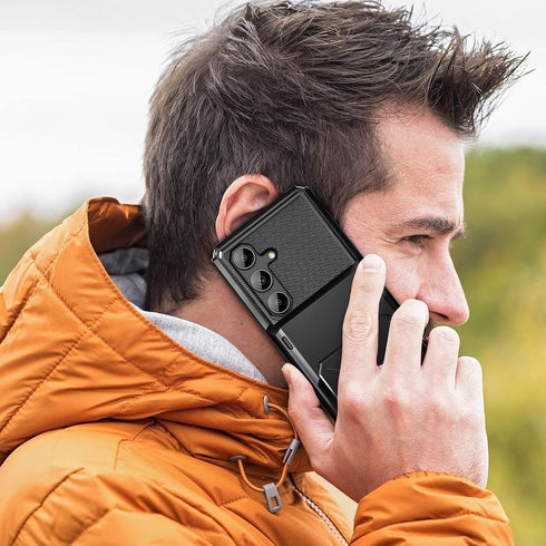 Vofolen for Samsung Galaxy S24+ Wallet Case with Card Holder, 4-Card Dual Layer Heavy Duty Shockproof Wallet Case, Hidden Flip Card Slot Large Sto...