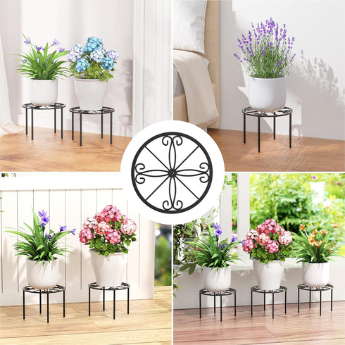 1 PCS Plant Stand, Heavy Duty Metal Stand Decorates Plants, Flower Pot Stand against rusting, Round Plant Rack for Room Indoor and Outdoor Courtya...