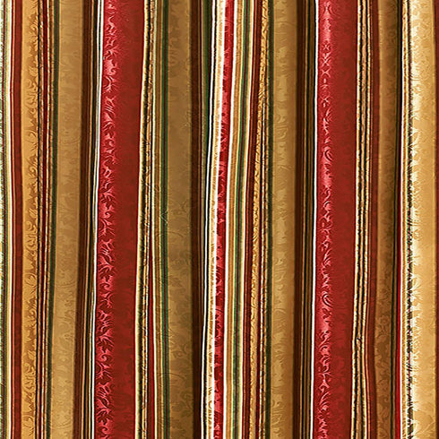 Waverly Traditions Stripe Ensemble Rod Pocket Curtains for Windows in Bedroom, Kitchen, or Living Room, Single Panel, 52" x 84", Crimson...