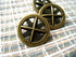 Bezelry 15 Pieces Asterisk Metal Antique Brass Color Metal Shank Buttons. 20mm (3/4 inch)...