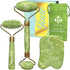 Jade Roller for Face and Gua Sha Set - 2 Anti-Aging Facial Rollers and Gua-Sha Facial Tool - Face and Body Massager for Your Skincare Routine - Ma...
