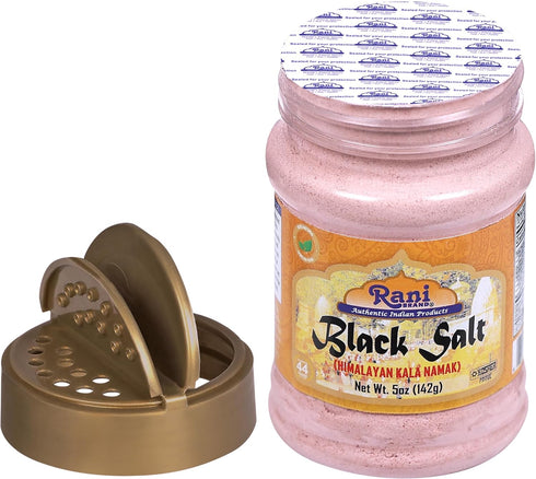 Rani Black Salt Powder (Kala Namak) Mineral 5oz (142g) PET Jar ~ Unrefined, Pure and Natural | Vegan | Gluten Friendly | NON-GMO | Indian Origin |...
