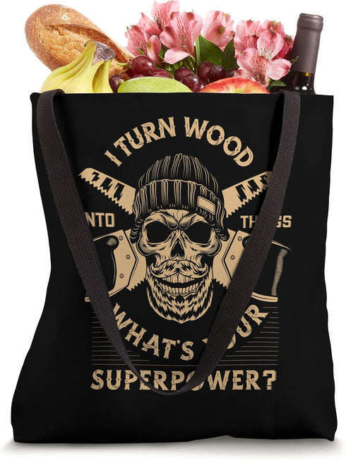 I Turn Wood Into Things Electric Tool Table Saw Tote Bag...