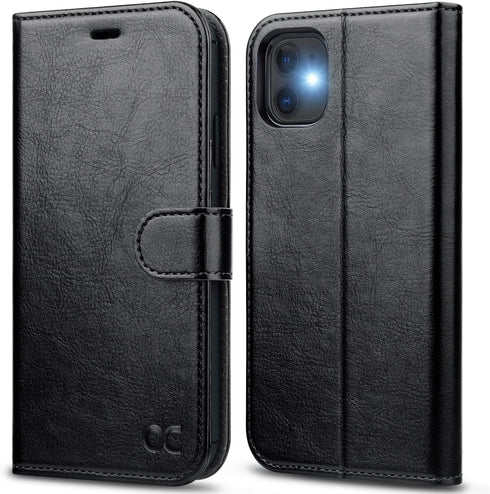 OCASE Compatible with iPhone 11 Wallet Case with Card Holder, PU Leather Flip Case with Kickstand and Magnetic Closure, TPU Shockproof Interior Pr...