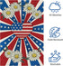 4th of July Garden Flag 12x18 Double Sided Burlap, Patriotic Memorial Day Heart USA Flag Spring Summer Daisy Garden Flags for Memorial Day Indepen...