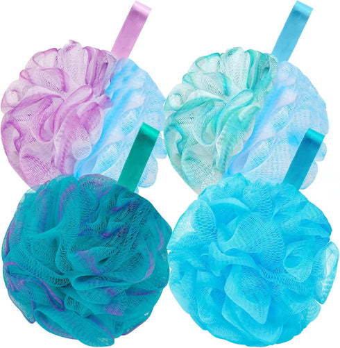 Bath Loofah Shower Sponge Body Back Scrubber Soft Mesh Shower Puffs Exfoliating Loofa for Women & Men Bath Accessories Cleaning Tool (1 Count (Pac...