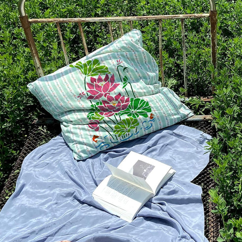 FINGERINSPIRE Lotus Water Lily Painting Stencil 11.7x8.3 inch Hollow Out Lotus Flower Bud Leaf Craft Stencil Fish Dragonfly Drawing Stencil Pond S...