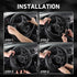 SEG Direct Black Car Steering Wheel Cover Small Size 14-14.25 inch (35.5-36 cm), for Prius Civic Model 3 Model Y Camaro, Breathable Microfiber Lea...