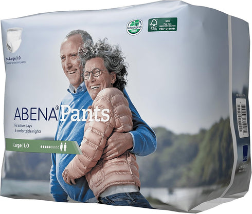 Abena Pants Light Premium Protective Underwear, Level 0, (Medium To Large Sizes) Large, 14 Count...