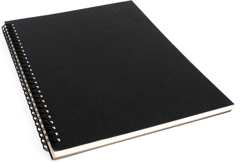 1 Pack College Ruled Notebook, Soft black Cover Spiral Notebook, Memo Notepad Sketchbook, Students Office Business Diary Spiral Book Journal,100 P...