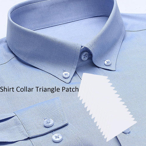 50/100/200 PCS Collar Stays for Men's Dress Polo Shirts,No Curl Collar Polo Shirt Collar Stays,Collar Triangle Patch,Polo Collar Stays...