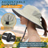 EINSKEY Women's Ponytail Sun Hat, Packable Wide Brim Large Head Bucket Hat for Fishing Hiking Gardening Safari Beach Pool...