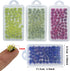 Woohome 4 Pack Miniature Colorful Flower Cluster Self Adhesive Flower Vegetation Groups Static Grass Tufts for Train Landscape Railroad Scenery Sa...