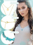 6 Pcs Western Necklaces for Women Girl Gold and Turquoise Necklace Boho Layered Pendant Jewelry Set for Cowgirl Cowboy...
