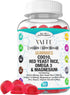 Coq10 Gummies Red Yeast Rice Magnesium Gummy Supplements Omega 3 Niacin Zinc Vitamin K2 D3 B3 - Heart Health Support Vitamins for Women and Men, A...