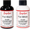 Angelus Brand Acrylic Leather Paint Waterproof 4oz - Flat Black & Flat White Duo...