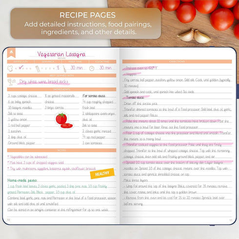 Clever Fox Recipe Book - Make Your Own Family Cookbook & Blank Recipe Notebook Organizer, Empty Cooking Journal to Write in Recipes, A5, Stores 60...