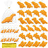 24 Pcs Mini Chicken Dinosaur Nuggets Keychain Bulk Plush Chicken Dino Nugget Keychain Party Favors Stuffed Dinosaur Toy Keychain for Kids Gifts Bi...