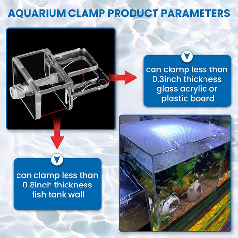 6pcs aquarium lid clips fish tank top cover lid support holder clip for rimless or rim fish tank...