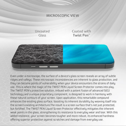 TWIST PEN Liquid Glass Screen Protector for up to 10 Devices - Brush On Scratch and Crack Resistant Nano Protection for All Phones Tablets Smart W...