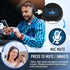 Wireless Headset with Microphone - Single-Ear Headphone, Adjustable Headband, Noise Isolation Mic - Communication for Truck Drivers, Home Office, ...
