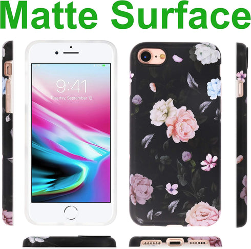 A-Focus Compatible with New iPhone SE 2020 Case s iPhone 8 Case iPhone 7 Case Frosted IMD Series Flexible Slim TPU Case Design for iPhone SE / 8/7...