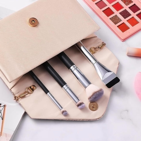 Makeup Brushes 4 Pcs Foundation Brush Concealer Brush Portable Facial Brushes Cream Spatulas Tools Powders Scrubber Brush Soft Bristles Brush for ...