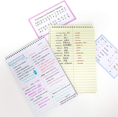 BAZIC Perforated Writing Pad Writing Pad, 80 Sheets 6"x9" White Gregg Ruled Steno Book, Lined Writing Pads for Office School, 1-Pack...