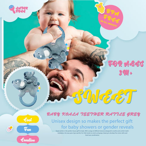 Soft Plush Baby Rattle for Babies 3-12 Months | Hand Rattles | Developmental Toys for Newborns...