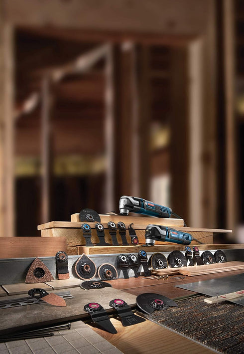 BOSCH OSP114 1-Piece 1-1/4 In. StarlockPlus Oscillating Multi Tool Wood Curved-Tec High-Carbon Steel Plunge Cut Blade for Heavy-Duty General-Purpo...