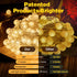 Globe String Lights, Crystal Globe Fairy String Lights Battery Operated with 33 Foot 80LED, Remote, IP67 Waterproof Indoor Outdoor Hanging Decorat...