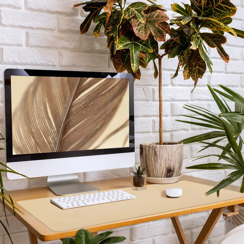 Leather Desk Pad, Large Mouse Pad, Leather Desk Blotter, Non-Slip Desk Pad Protector, Office Desk Pad, Waterproof Desk Mat for Home Office and Dec...