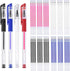 JANYUN 4 Pieces Heat Erasable Pens for Fabric with 28 Refills Fabric Marking Pens Fabric Markers for Quilting Sewing DIY Dressmaking Fabrics Tailo...