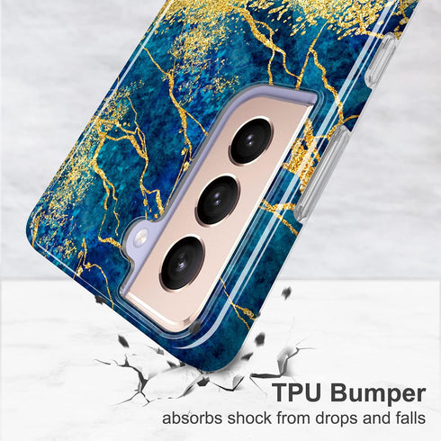 JIAXIUFEN Galaxy S21 Case Gold Sparkle Glitter Marble Slim Shockproof TPU Soft Rubber Silicone Cover Phone Case for Samsung Galaxy S21 5G 6.2 inch...